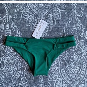 L*Space Emerald Green Estella Bikini Bottom XS